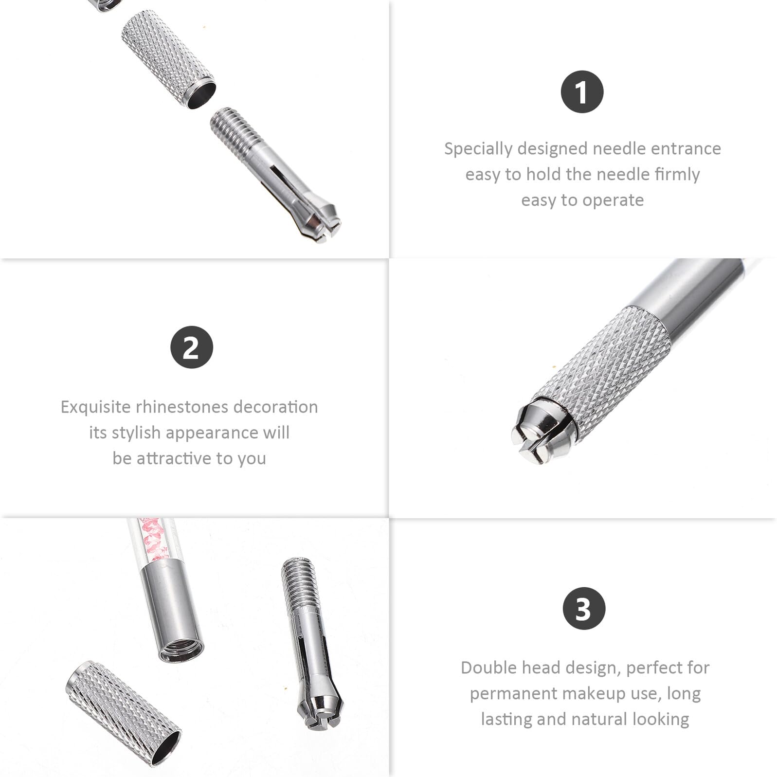 Baluue 10 Stück Microblading Augenbrauenstifte mit Doppelseitigem Design Abs Material Leicht zu Halten Tätowierstifte für Präzises Augenbrauen Make Up und Natürliches Aussehen
