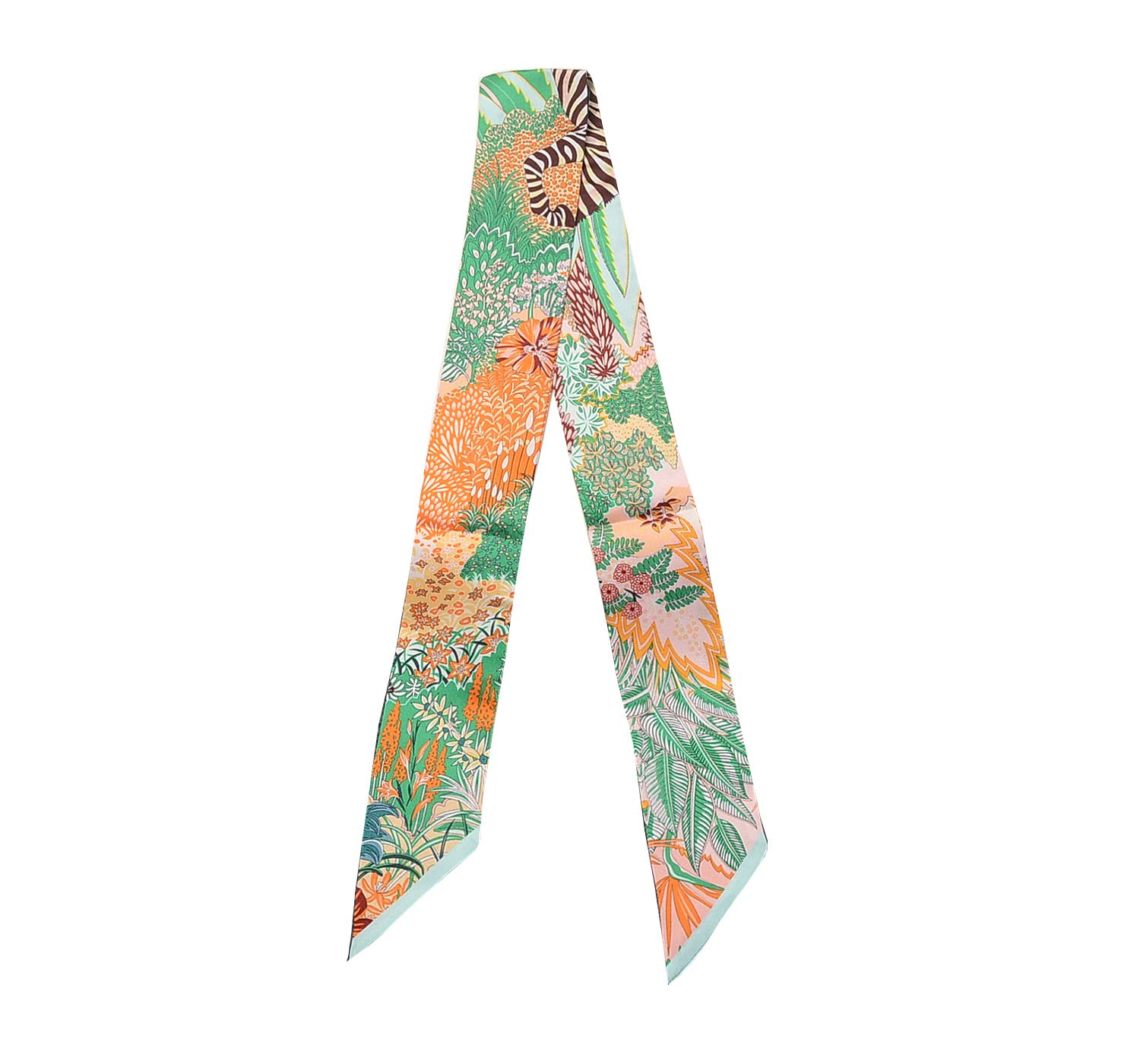 Beige bandana sjaaltje met bloemen - Lovely Scarfs