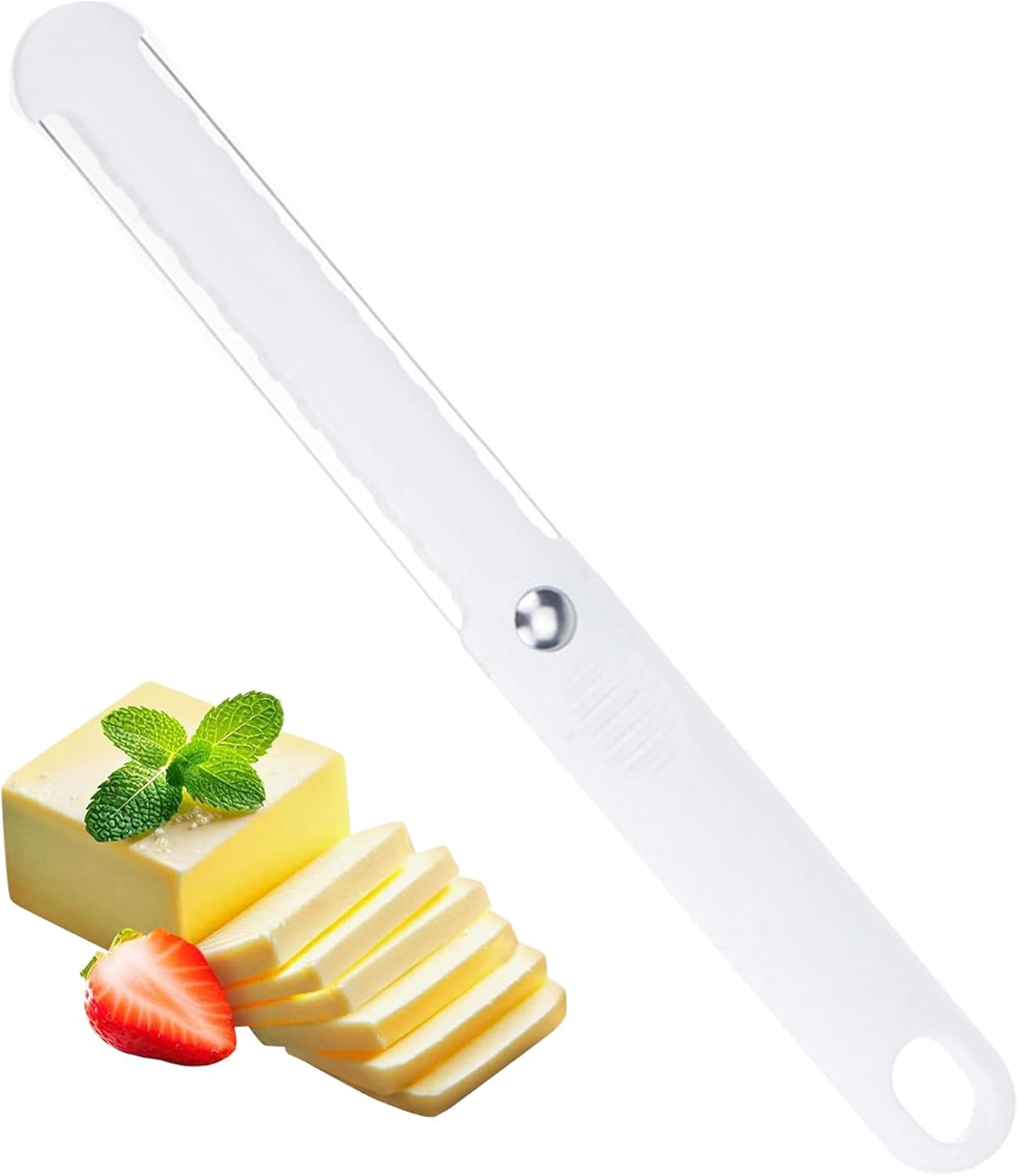 Handheld Cheese Slicer with Dual-Sided Wire Blades – Multifunctional Tool for Cutting Cheese, Butter, Peeling, and Slicing Cake, Sausage, and Ham Handheld Cheese Slicer with Dual-Sided Wire Blades – Multifunctional Tool for Cutting Cheese, Butter, Peeling, and Slicing Cake, Sausage, and Ham