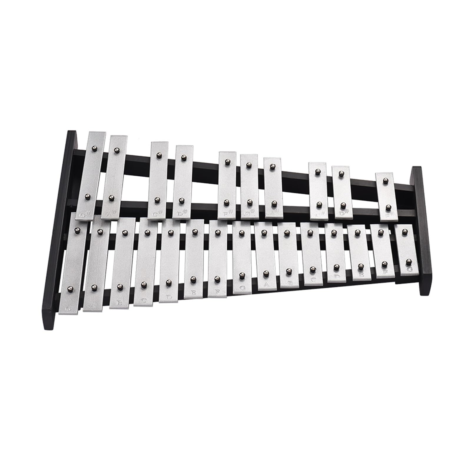 BABYCE Profesional Glockenspiel Xilófono Glockenspiel De 25 Notas, Marco De Madera, Barras De Aluminio, Instrumento Musical con Bolsa De Transporte