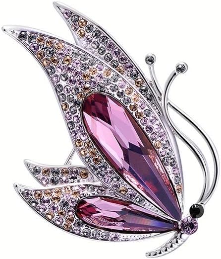 WDX- エレメントのクリスタル蝶のブローチ女性のハイエンドの高級大気