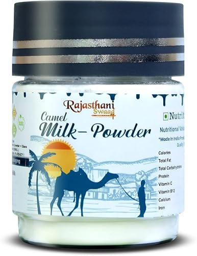 SS Camel Leche en polvo cruda | Leche seca de camello liofilizada fresca y orgánica en polvo, sin gluten, sin aditivos, sin conservantes, 10.58 oz