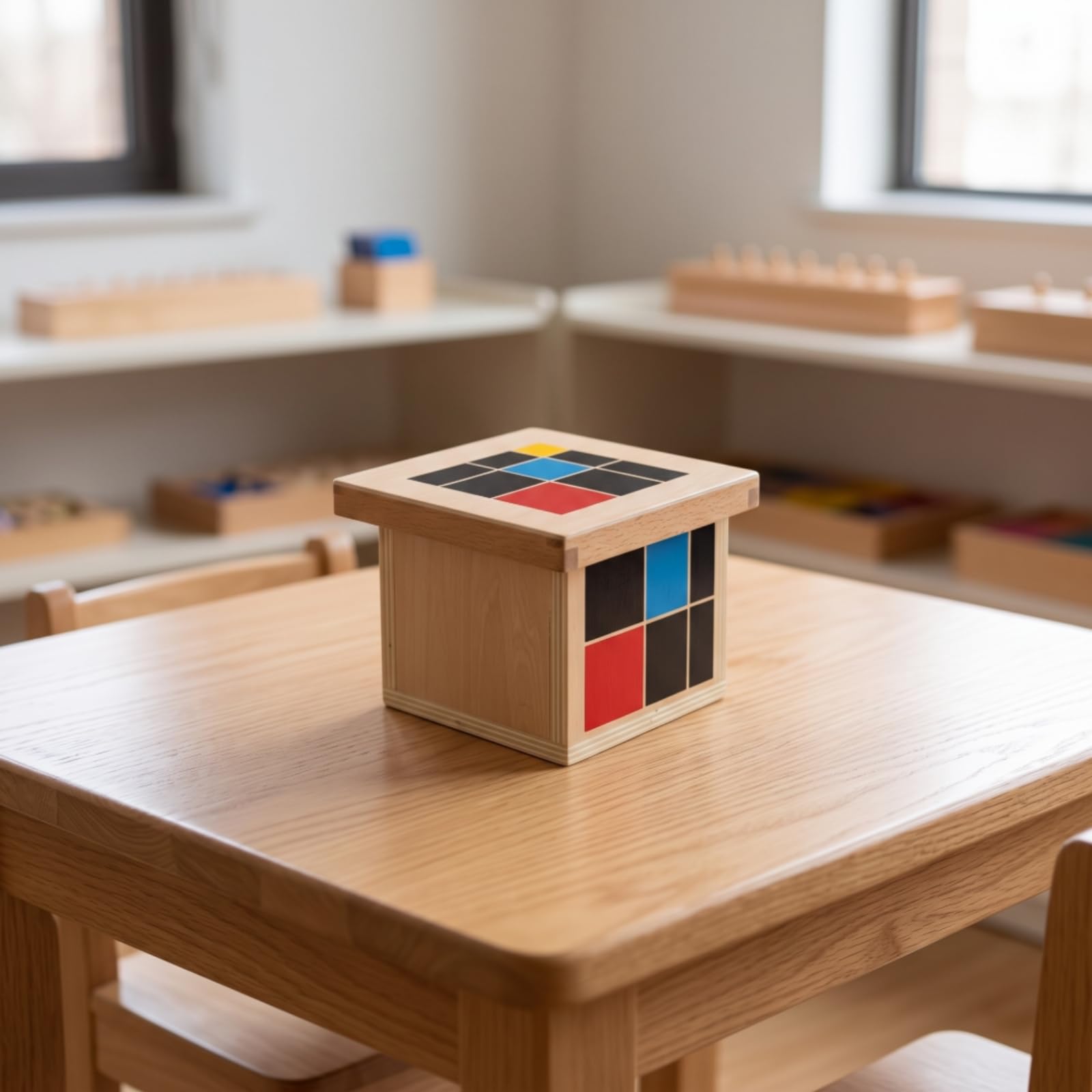 Cubo Educativo Geométrico Cubo con Tapa Multicolor Juguete Educativo para