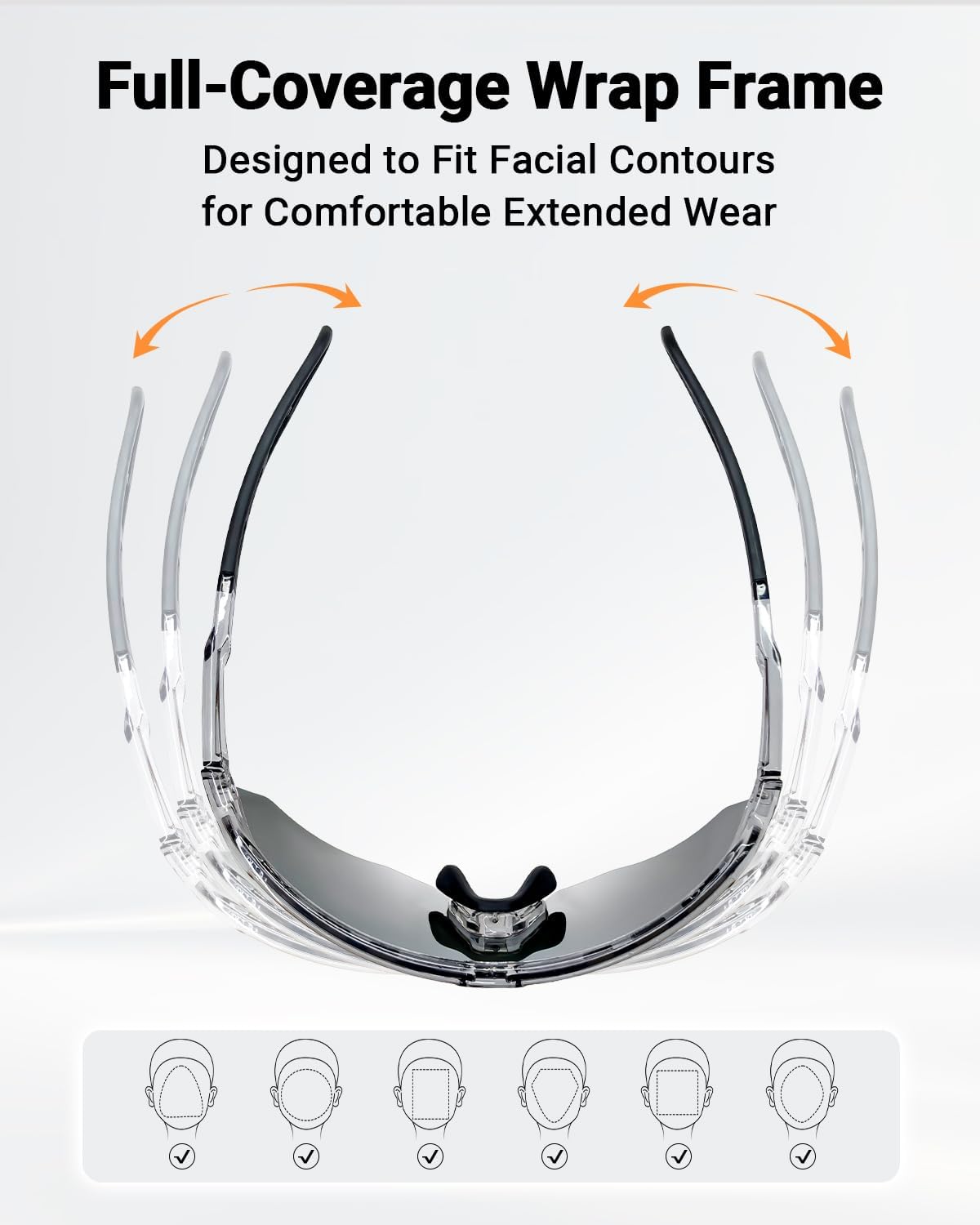 Meeloog Sports Sunglasses for Men Women Youth, UV Protection Wrap Around Glasses for Cycling Running Baseball Pickleball - Image 6