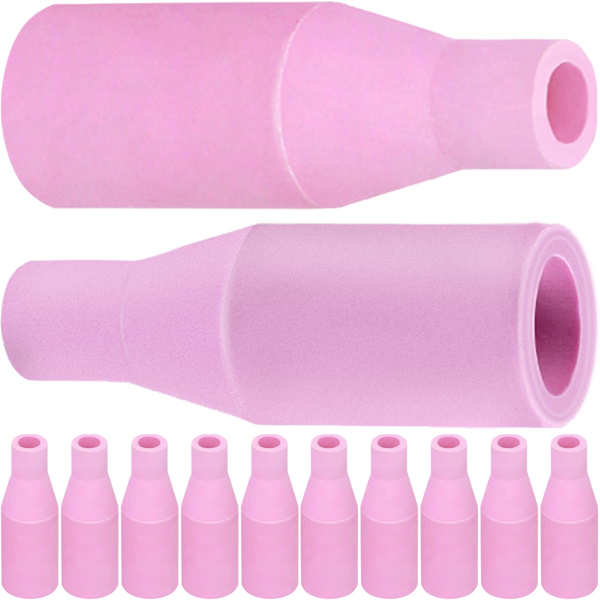 MIG 15AK 14AK Ceramic Nozzles Kit for 15AK MB15 14AK MB14 MAG MIG Welding Torch Accessories Gas Ceramic Tip Nozzle Welder Gun Shield Cup Protective Cover Consumables (12 Pcs)