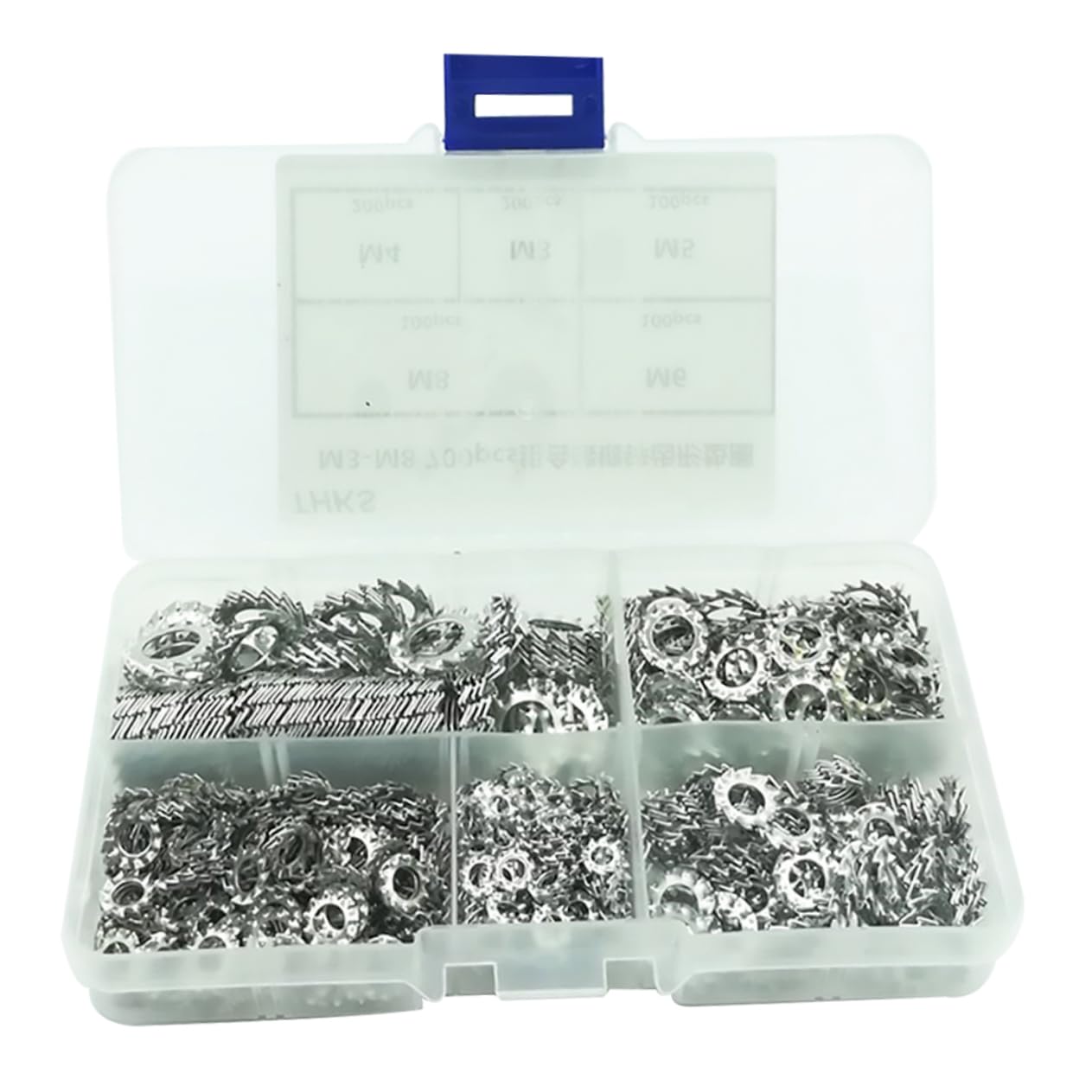 SOLUSTRE 2100pièces Rondelles Dentées Galvanisées De Rondelles De Verrouillage Externes Multi-dents Pour Mécanismes De Blocage Pour Moteurs Et Équipements Hydraulique