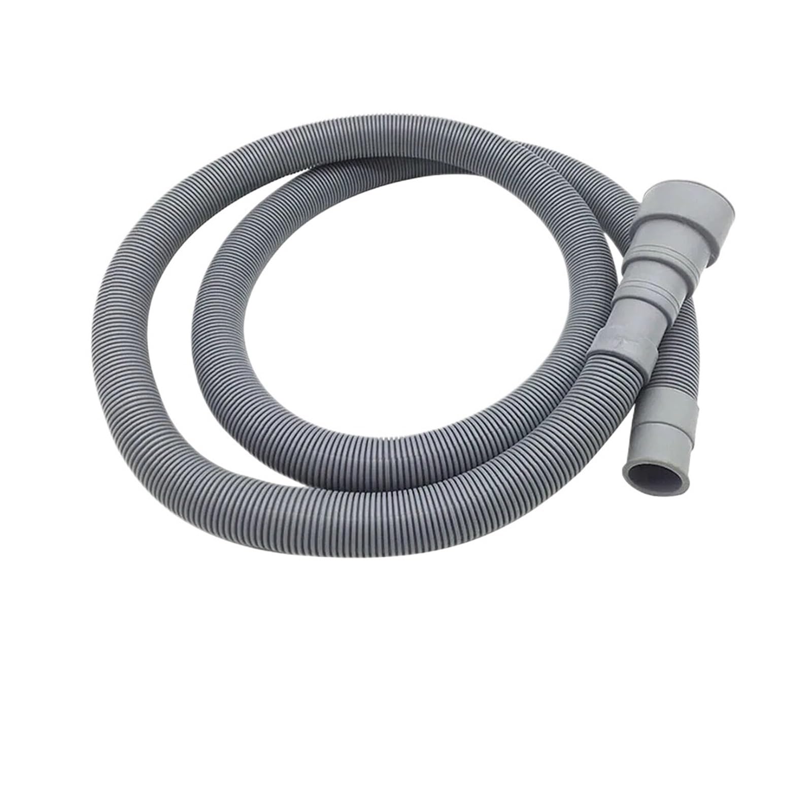 Szare przedłużenie węża spustowego do pralki i zmywarki z zaciskami 70-200cm(70cm)