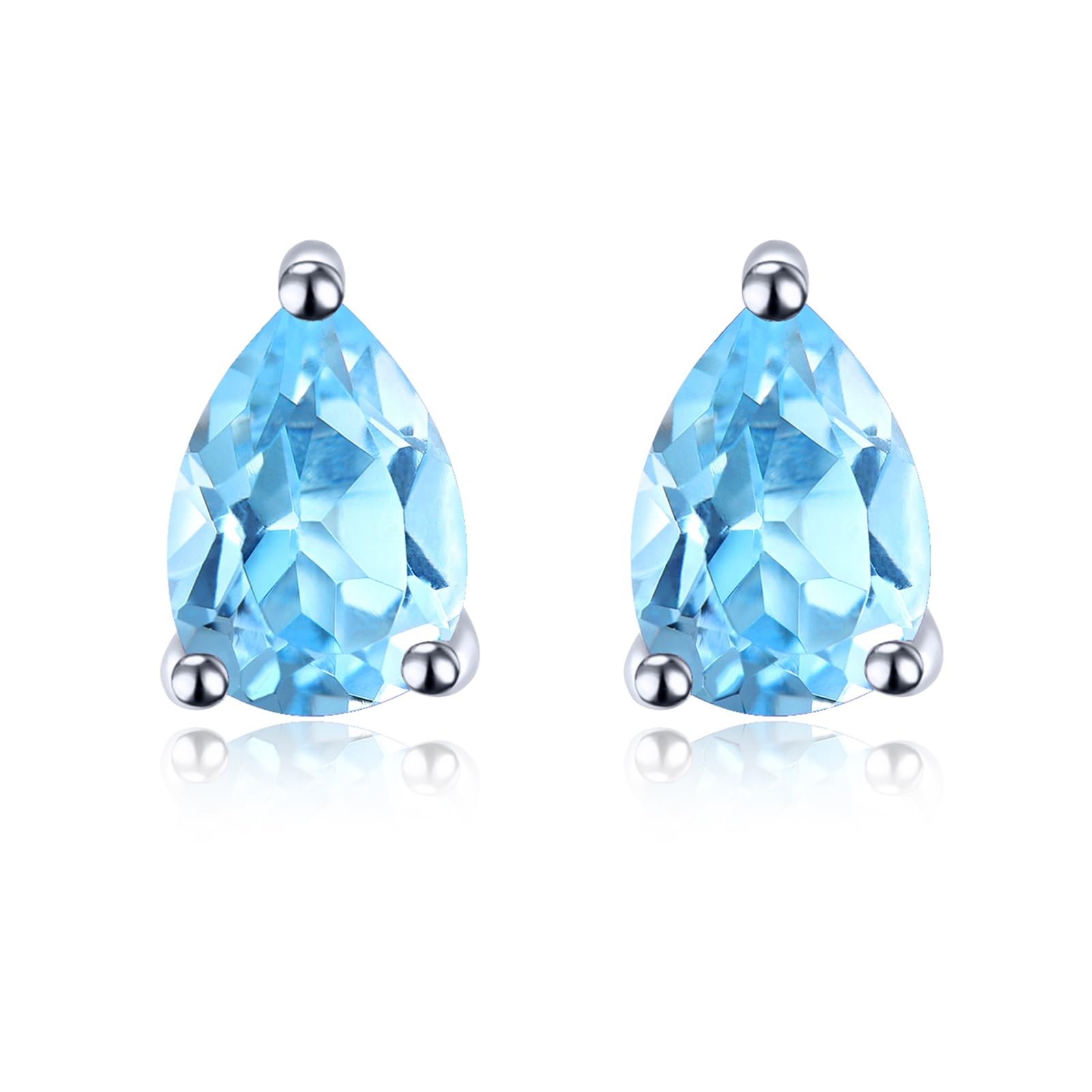 BAFAFA Orecchino a bottone in argento sterling con ametista naturale 1.2 carati Cristallo viola autentico Classico design semplice S925 Gioielleria raffinata