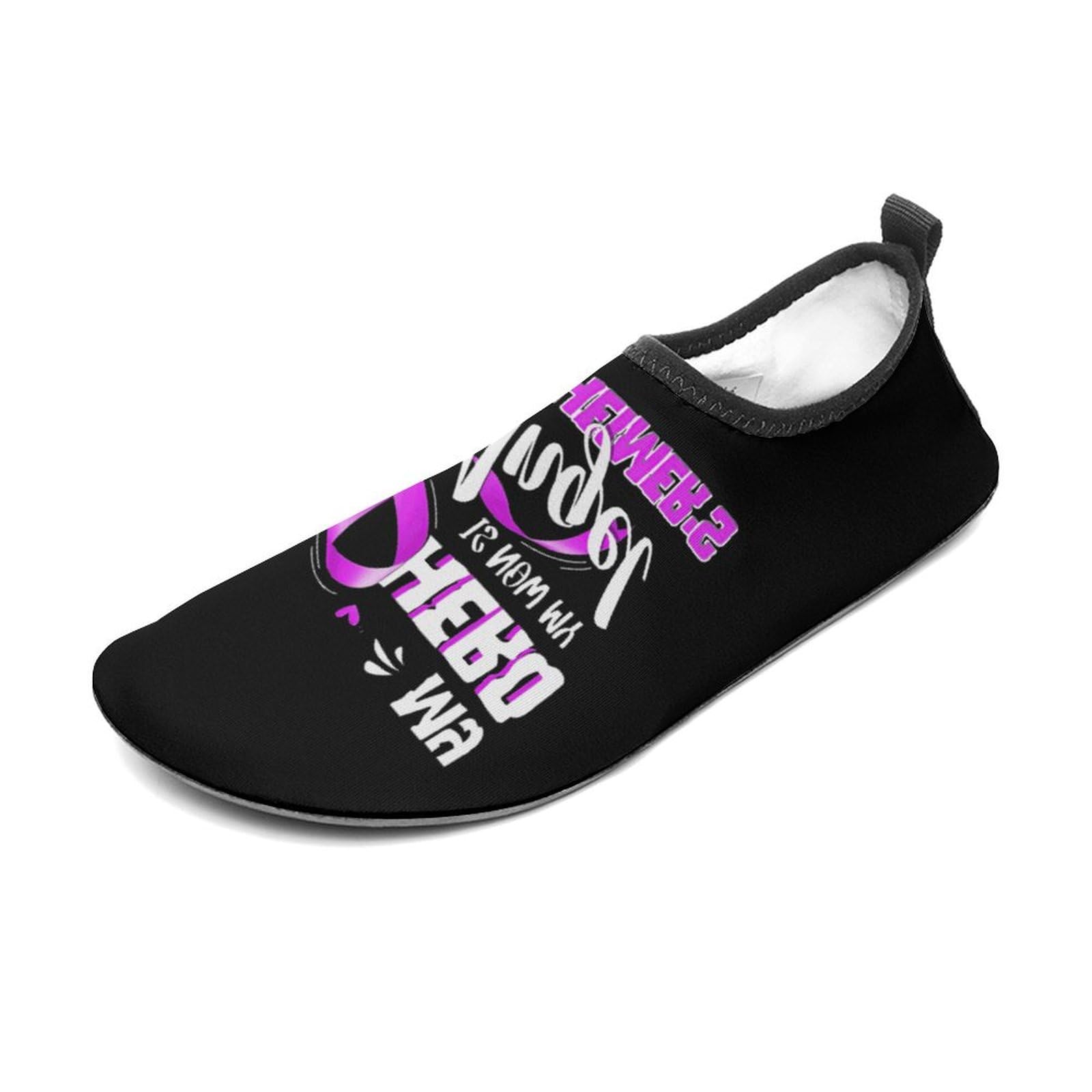 CSEMEIE Alzheimer's Disease Awareness Water Shoes Beach Shoes Aqua Socks for Women Men Swimming Yoga