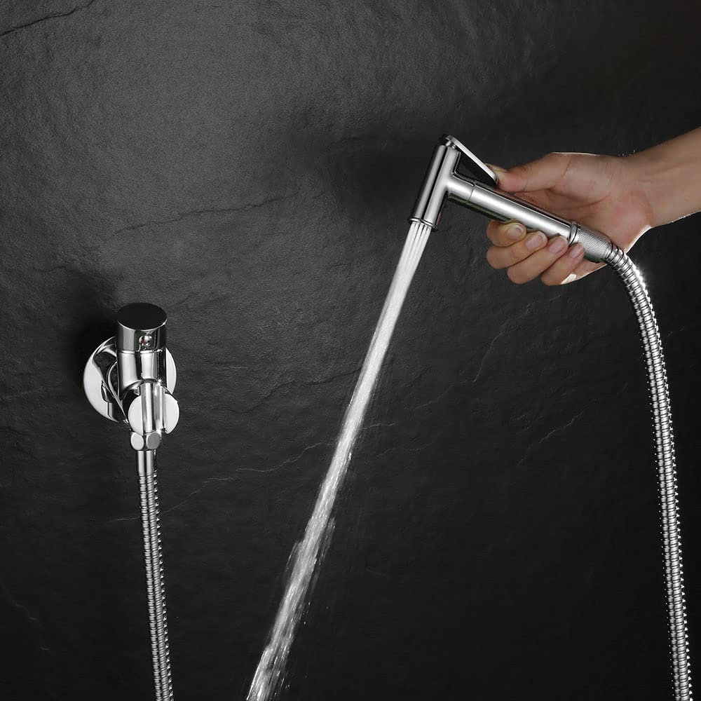 Kibath Grifo WC HIGIENE ÍNTIMA 1 agua CROMO brillo fabricado en latón