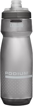 CamelBak Podium Bike Squeeze Water Bottle, High Flow Easy Squeeze Design for Cycling Performance, 24oz, Smoke