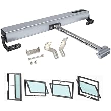 Electric Chain Window Opener 24V Automatic Window Openers and Closers with Remote Control and Switch for Skylight Window Greenhouse and Roof Vent Color 24V Only Motor, Size 400mm