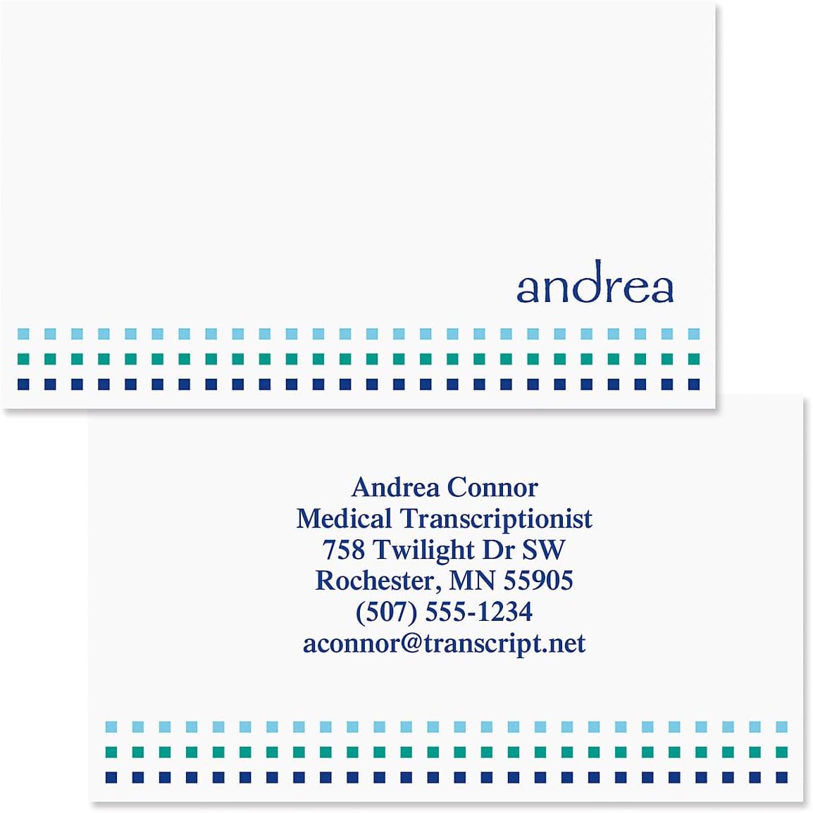 Colorful Images Mini Magic Personalized Business Cards - 2" x 3 1/2", 250 Double Sided Custom Card Set Printed on Heavy 80# Cover Paper Stock, Opaque Matte Finish