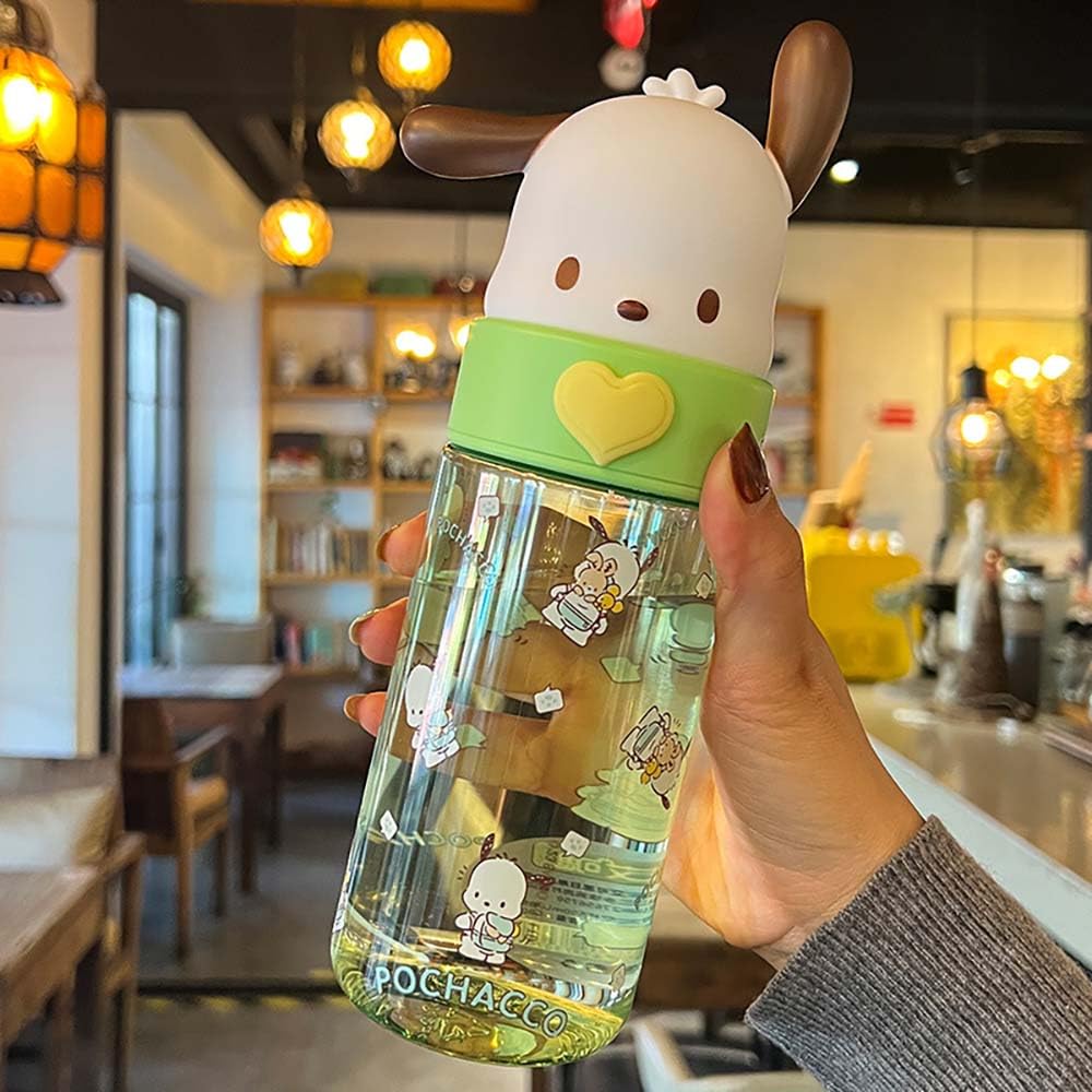 Saileg Kawaii 500ML Anime Water Bottle – Cute Portable Drinking Bottle With Hidden Handle, BPA-Free