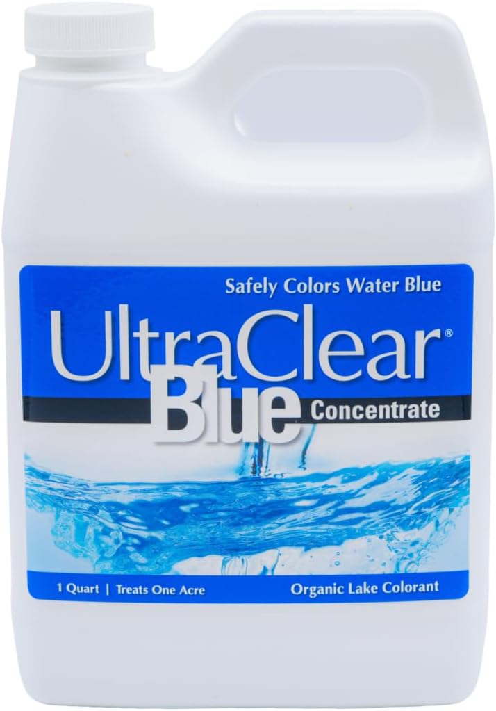 UltraClear Blue Concentrate – Pond & Water Feature Colorant – Enhances Natural Blue Appearance – Safe for Fish, Plants, Pets & Wildlife (32oz)
