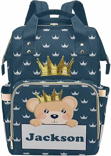 Miniatura 1 de Newcos Bolsa de pañales personalizada para lactancia, bolsa de pañales para bebé, mochila de viaje casual para mamá, 0303-5, Personalizado