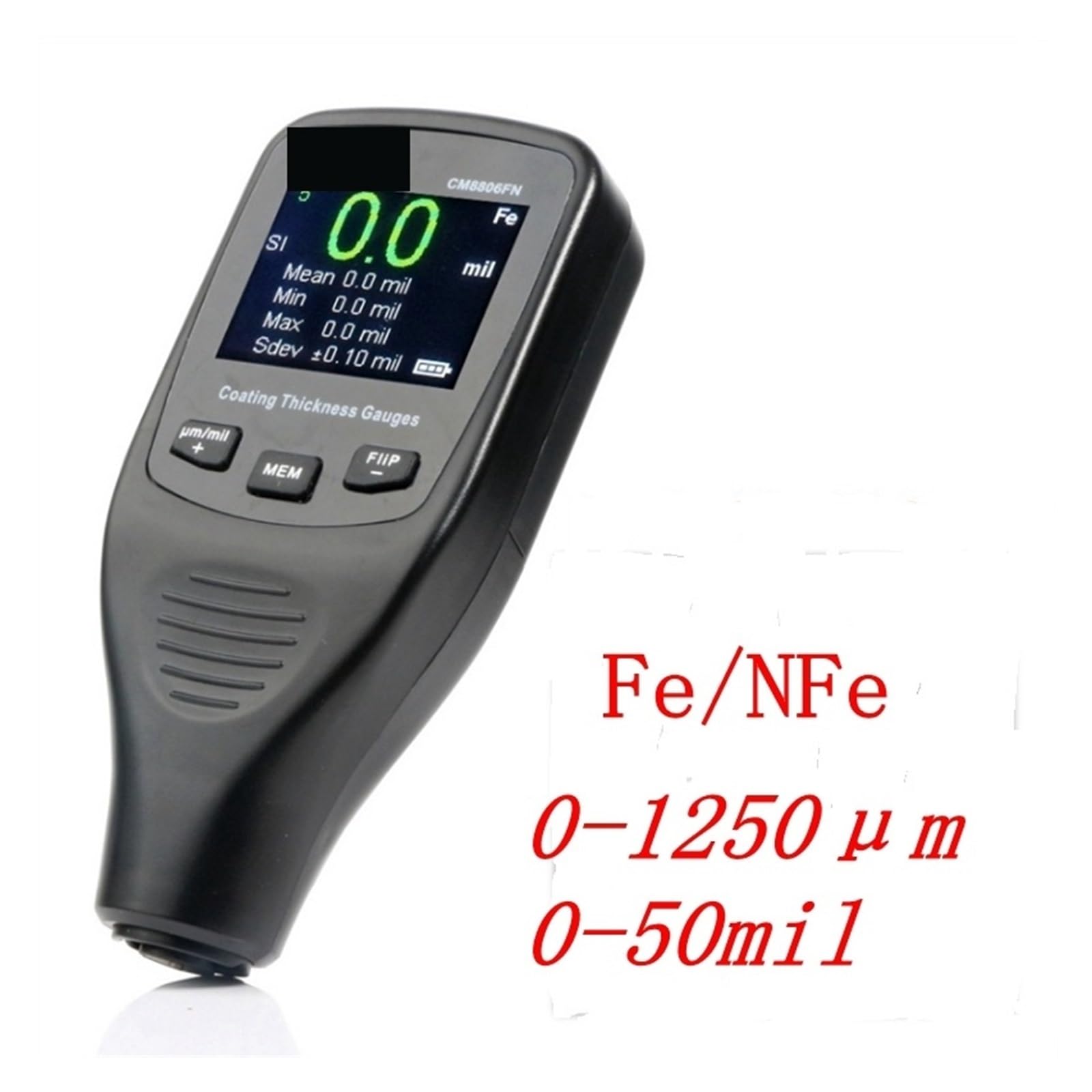 CM8806FN Tester karoserii Detailing Tool Auto miernik grubości powłoki 50mil 1250um lakier samochodowy miernik grubości folii
