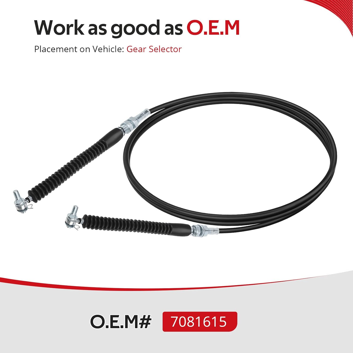 JAVIK Gear Selector Shift Cable for Polaris Ranger 500 Ranger 800 Crew/Crew EPS 2010-2014 O.E.M# 7081615