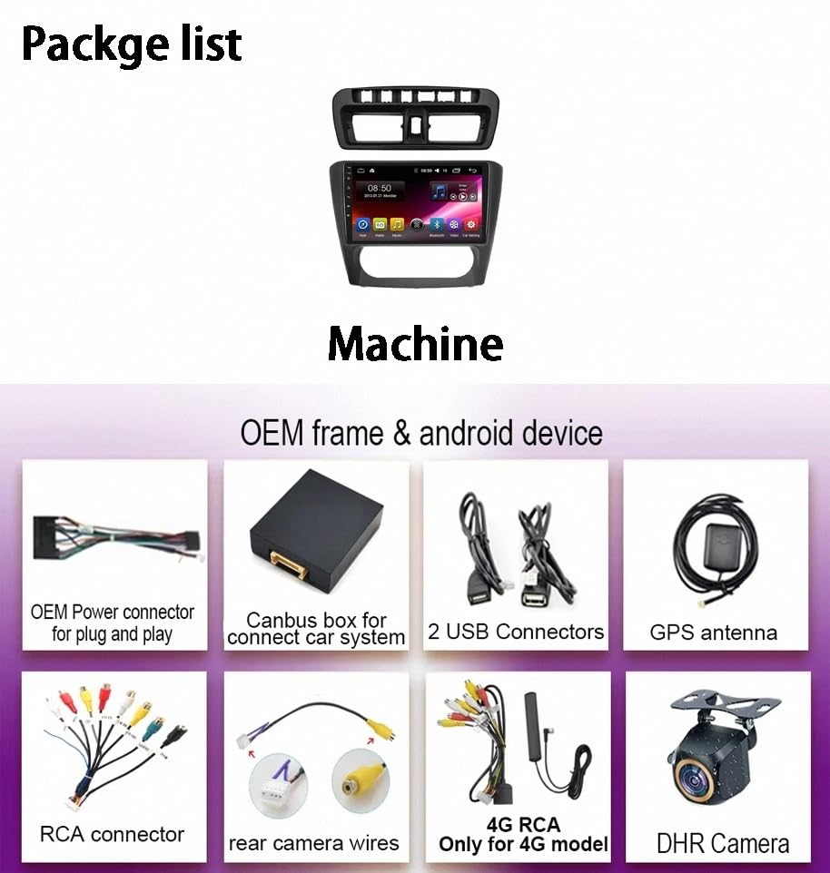 Navegación GPS 2 DIN para Changan M60 M80 con Android Auto inalámbrico y Bluetooth 6