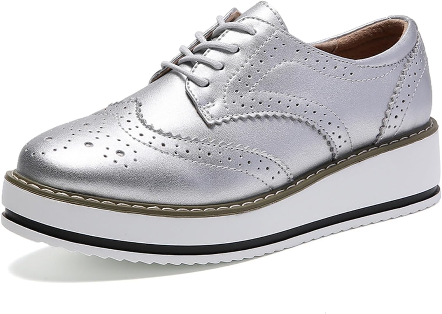 Women's Fashion Lace-up Platform Oxfords Brogues Shoes