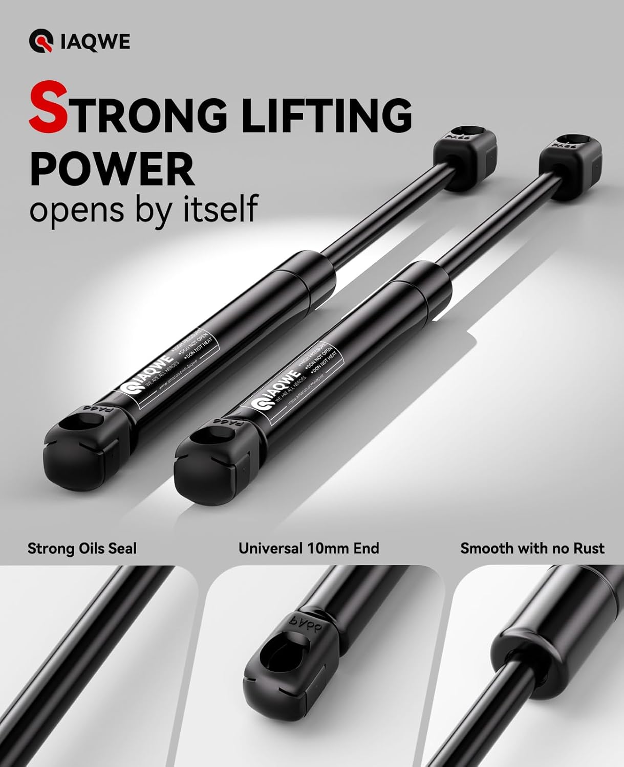 IAQWE PM1124 Rear Hatch Struts for Toyota Sienna 2011-2020(Power Liftgate), 029632 Trunk Lift Support Gas Spring Shocks Compatible with Base, CE, L, LE, XLE, SE, Limited, 2 Pcs