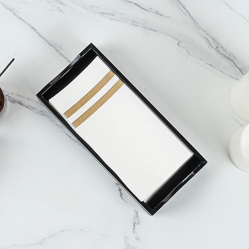 Miniatura 12 de Restaurantware Servilletero plano de 9.5 x 4.25 x 2 pulgadas, 1 servilletero rectangular de madera, para mesas de cocina o encimeras, resistente