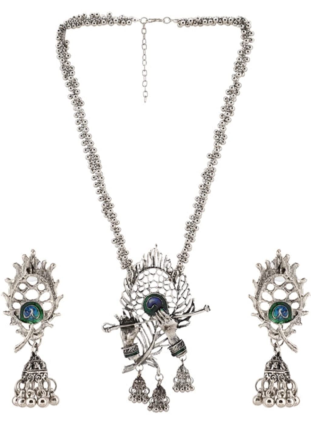 styledwell MorningVale Oxidised Krishna Nacklace Set for Women - Silver. (B09HH9RHT2) Amazon Price History, Amazon Price Tracker