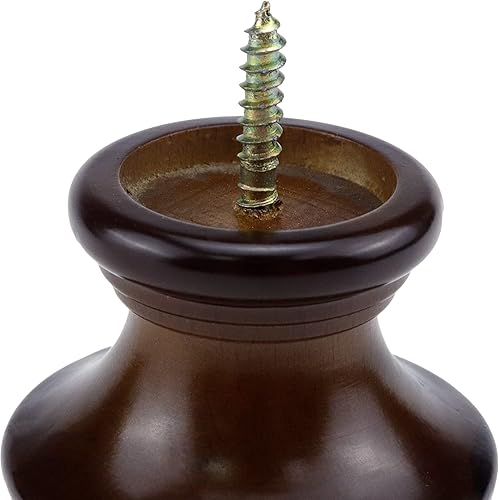 Miniatura 9 de T Tulead Soporte de barra de cortina de madera Soporte de barra de armario Soporte de barra de cortina de cabeza 2 piezas (blanco)