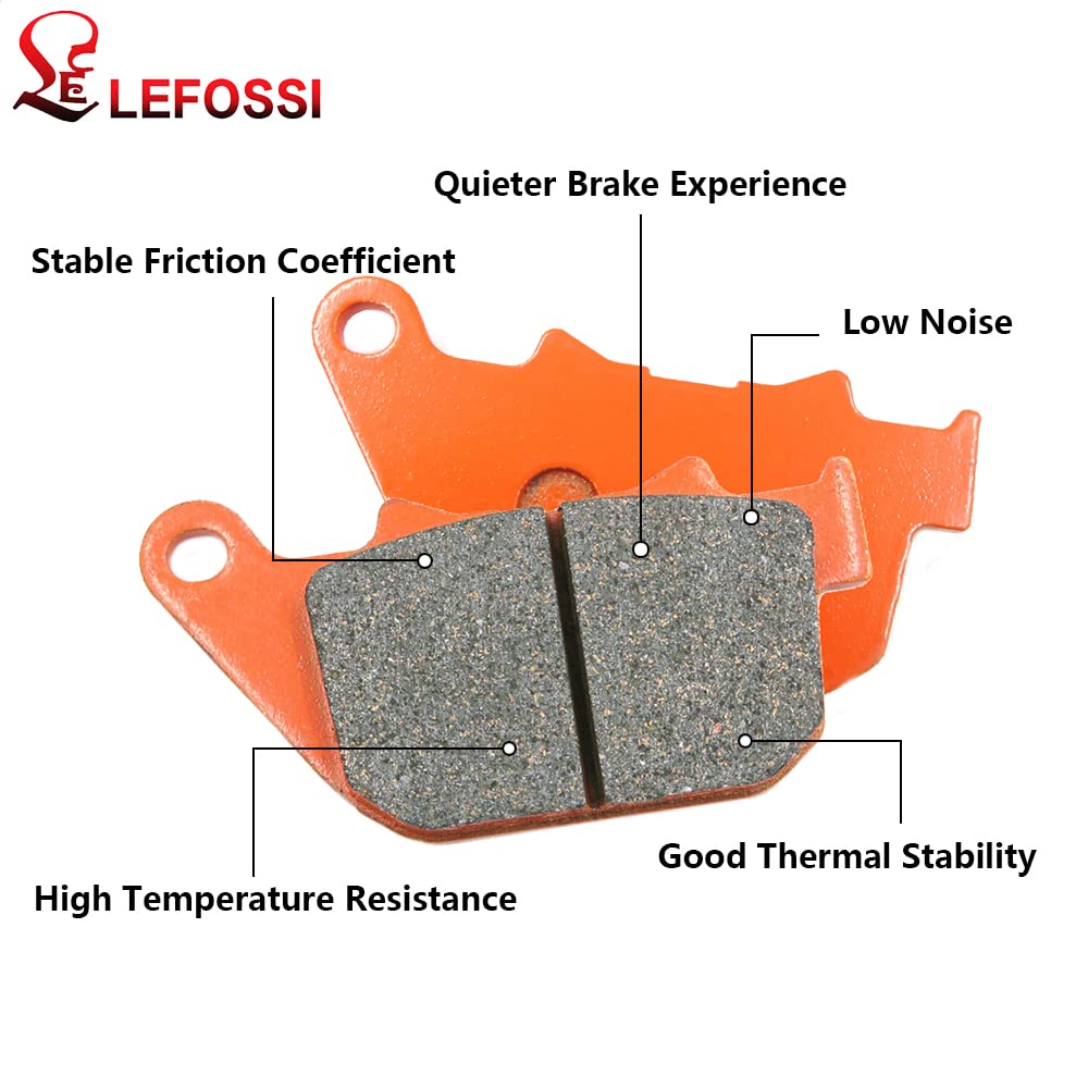 moto Fibre de Carbone Plaquettes de Frein Arrière Pour Compatible avec Sportster Harley Davidson XL 50 XL 883 XL 1200 (2004-2014) XR 1200 (2008-2012) FA387R