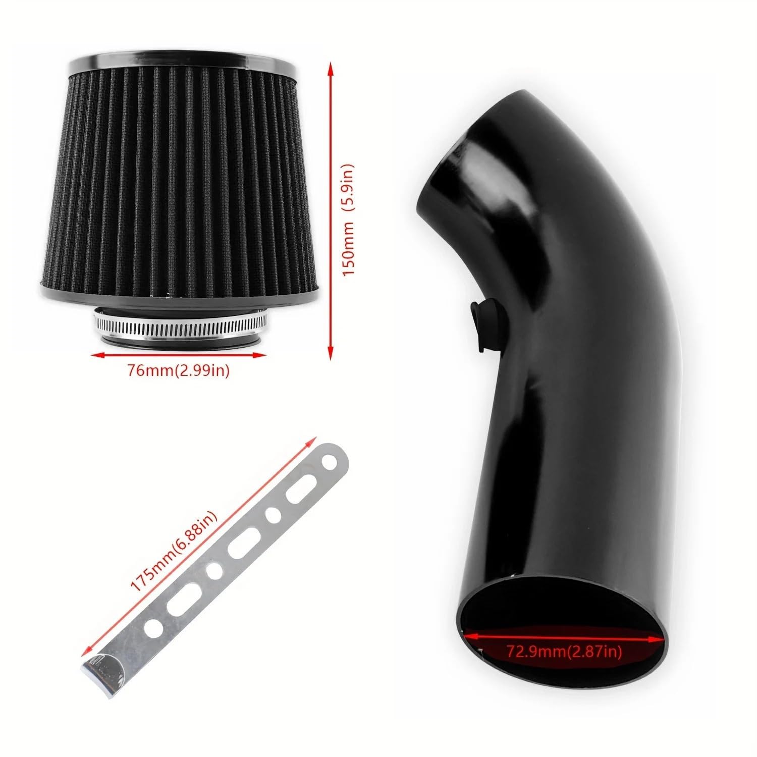 zestaw dolotu powietrza do samochodu Grzyb zimowy 76 mm do samochodu zestaw dolotu powietrza do turbo