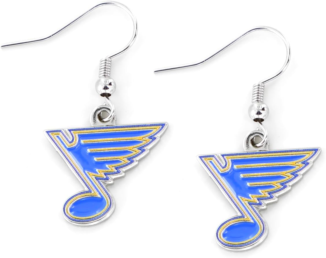aminco NHL womens NHL Logo Dangler Earrings