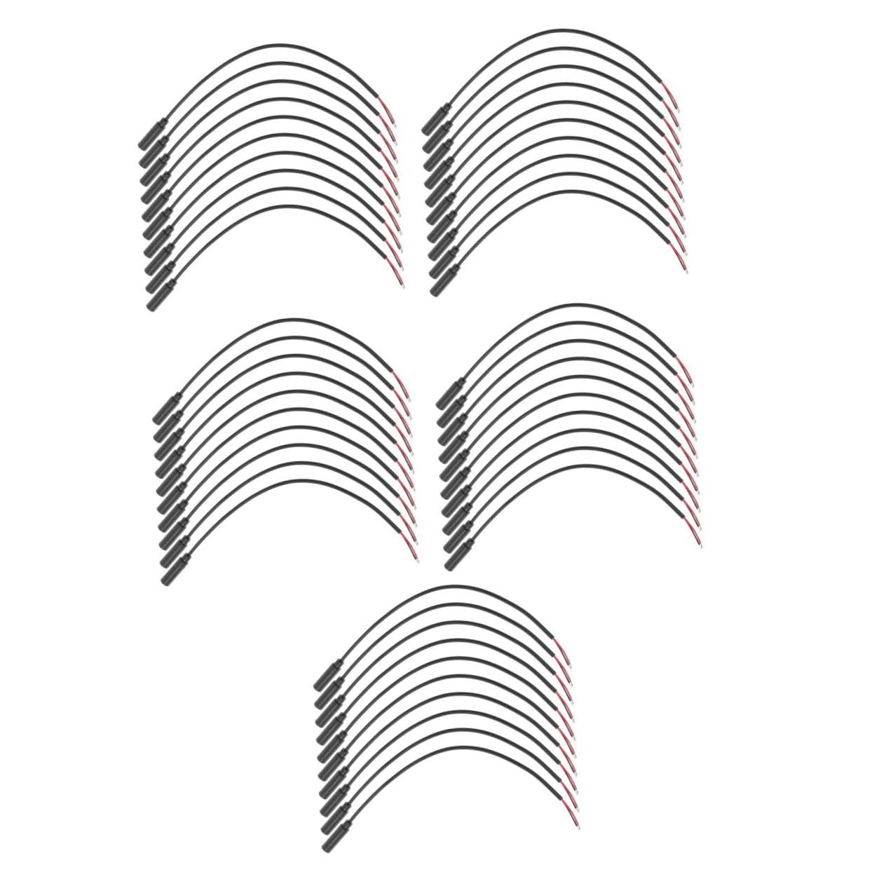 Lot de 50 Câbles Audio Stéréo Femelles De 3 5 Mm pour Casque Téléphone Lecteurs De Musique