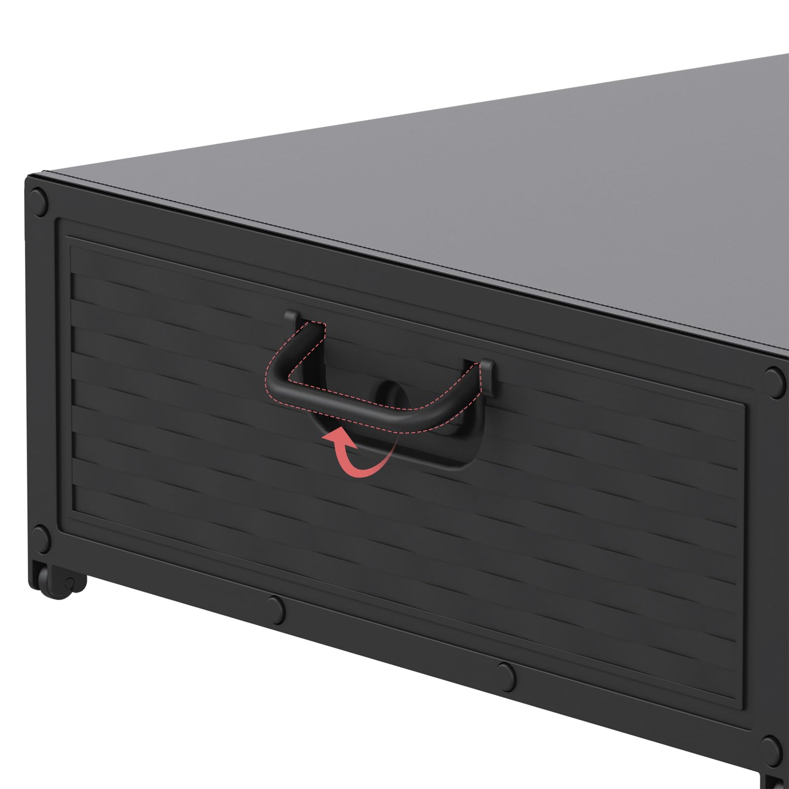 Contenitore sotto il letto con ruote, 40 l, contenitore sotto il letto con coperchio, organizer per vestiti e scarpe, per dormitorio, camera da letto, tessuto Oxford e struttura in metallo