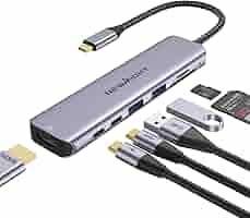 USB Type C ハブ 7in1 4K「USBC2-7HUB.C」 USB Type-C ハブ 7in1 USB3.0x2 4K 8K出力 HDMI Thunderbolt3