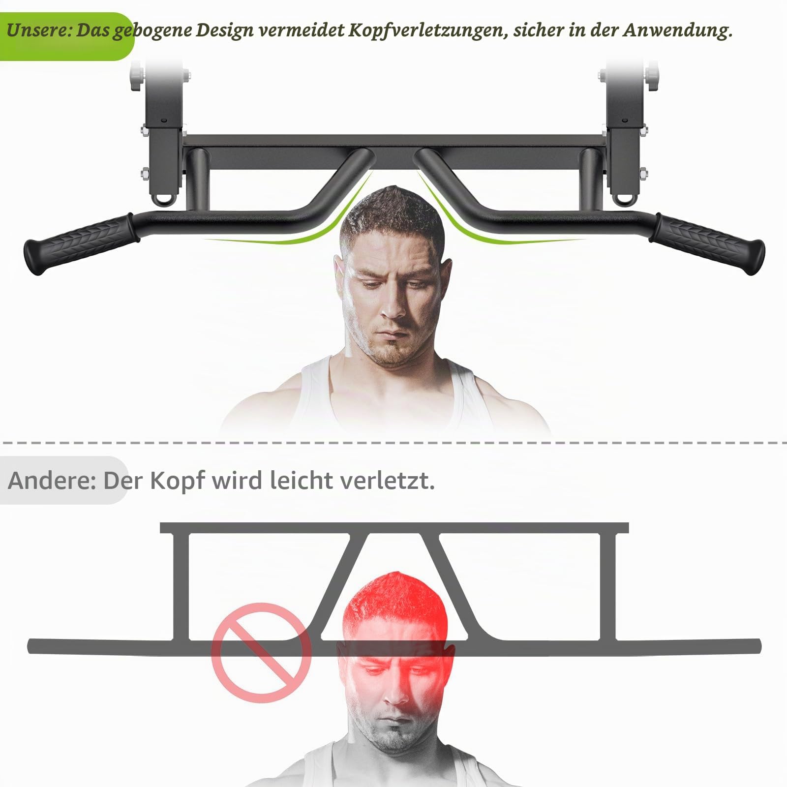 SELEWARE Klimzugststange Wand Klimmzugstange Decke -Pull Up Bar Klimmzugstange zur Deckenmontage, verstellbare klimzugststange Wandmontage mit Multi-Winkel-Griff, robuste Stahlkonstruktion