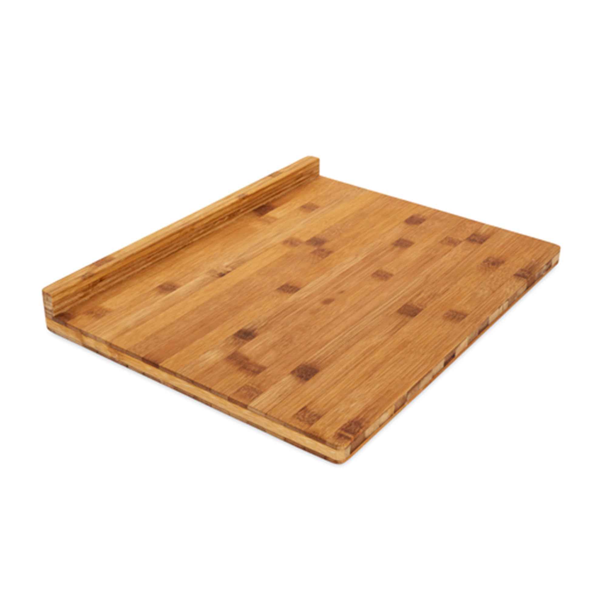 Camco 43545 Tabla de cortar de bambú con borde de mostrador | Perfecta para verduras, frutas, carnes y quesos | Mide 18 x 14 x 1-3/4 pulgadas, marrón
