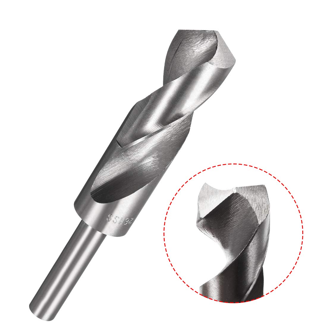 Sourcing Map Foret à Tige Réduite 19 Mm HSS 4241 En Acier Rapide Avec Tige Droite 1/2
