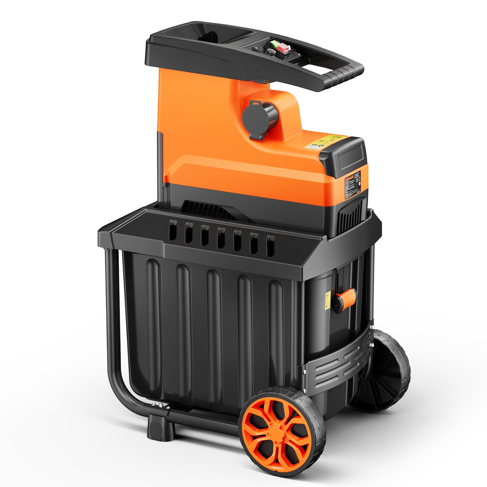 DOVAMAN GT10 APEX Trituradora de Ramas, 2800W con Motor Brushless, Silenciosa, Hasta 45mm, Contenedor de 60L, Rodillo de 6 Dientes Ajustable, Protección contra Sobrecarga