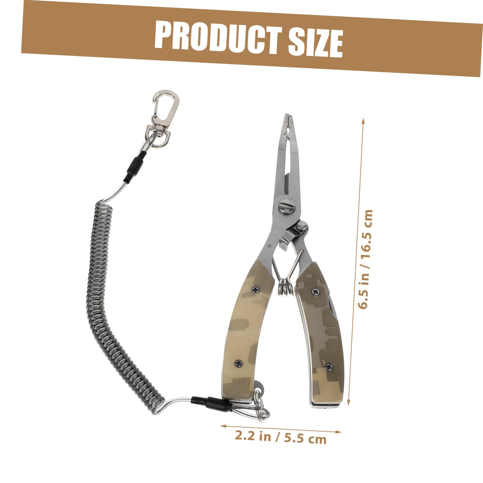 BESTonZON 4 Pièces Pince de Multifonction Inoxydable avec Coupe Outil Ergonomique pour Décrocher Manipuler Hameçons Accessoire