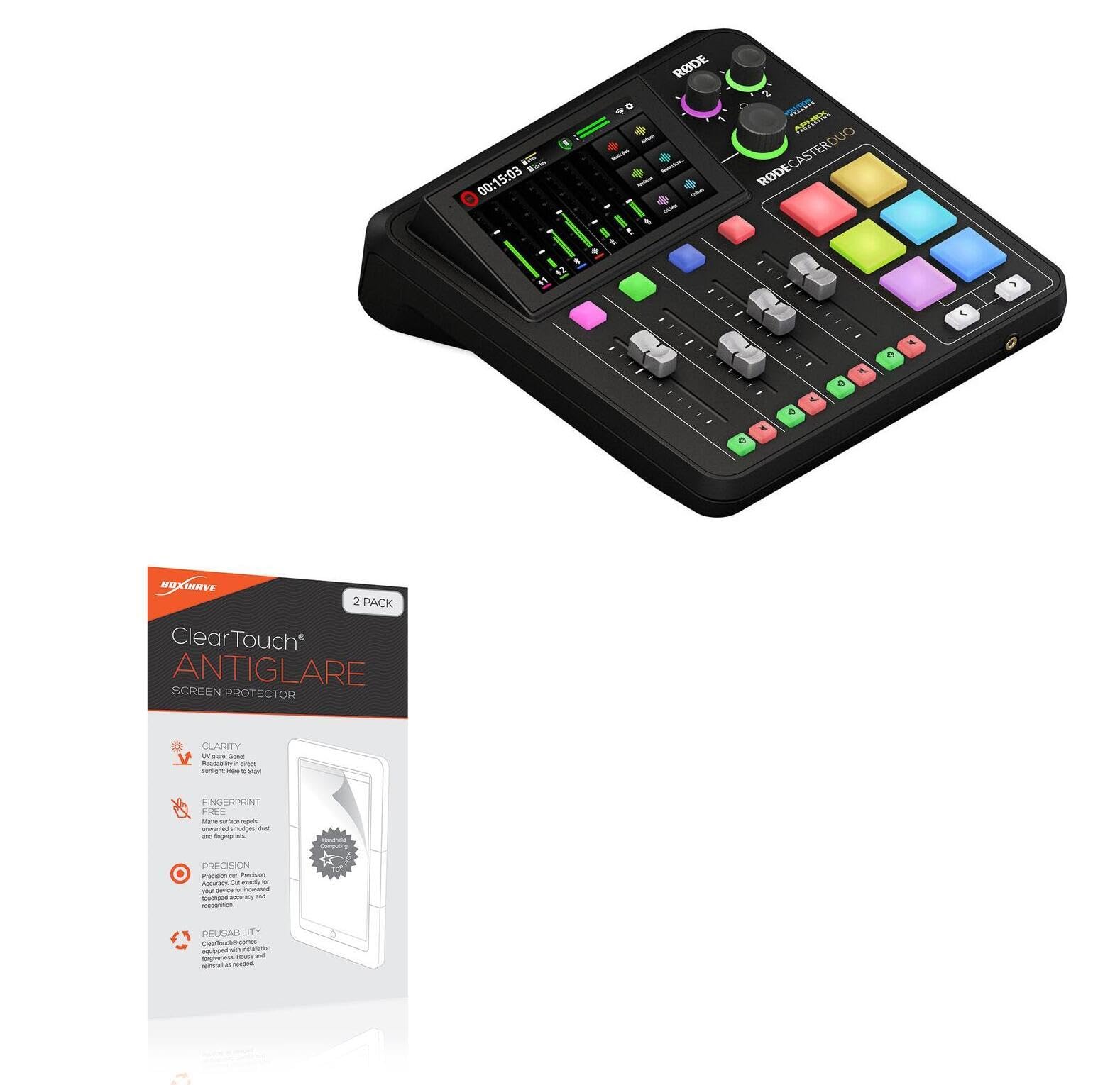 BoxWave Screen Protector Compatible with RODE Caster Duo Integrated Audio Production Studio - ClearTouch Anti-Glare (2-Pack), Anti-Fingerprint Matte Film Skin