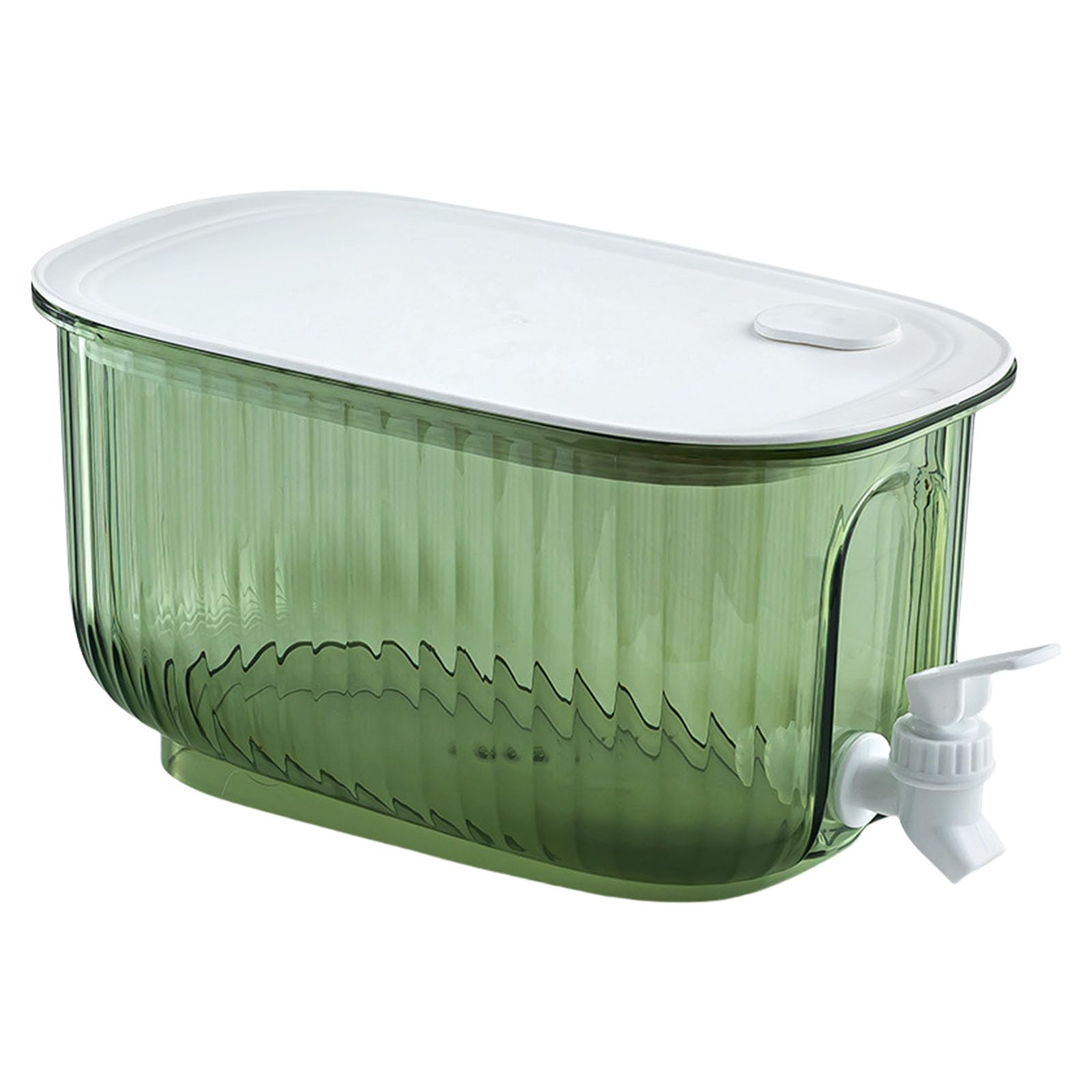Buxuaaaa Green Leak Proof Cold Kettle Beverage Dispenser Clear Drink Container Large Capacity Refrigerator Water Pitcher With Faucet Beverage Dispenser