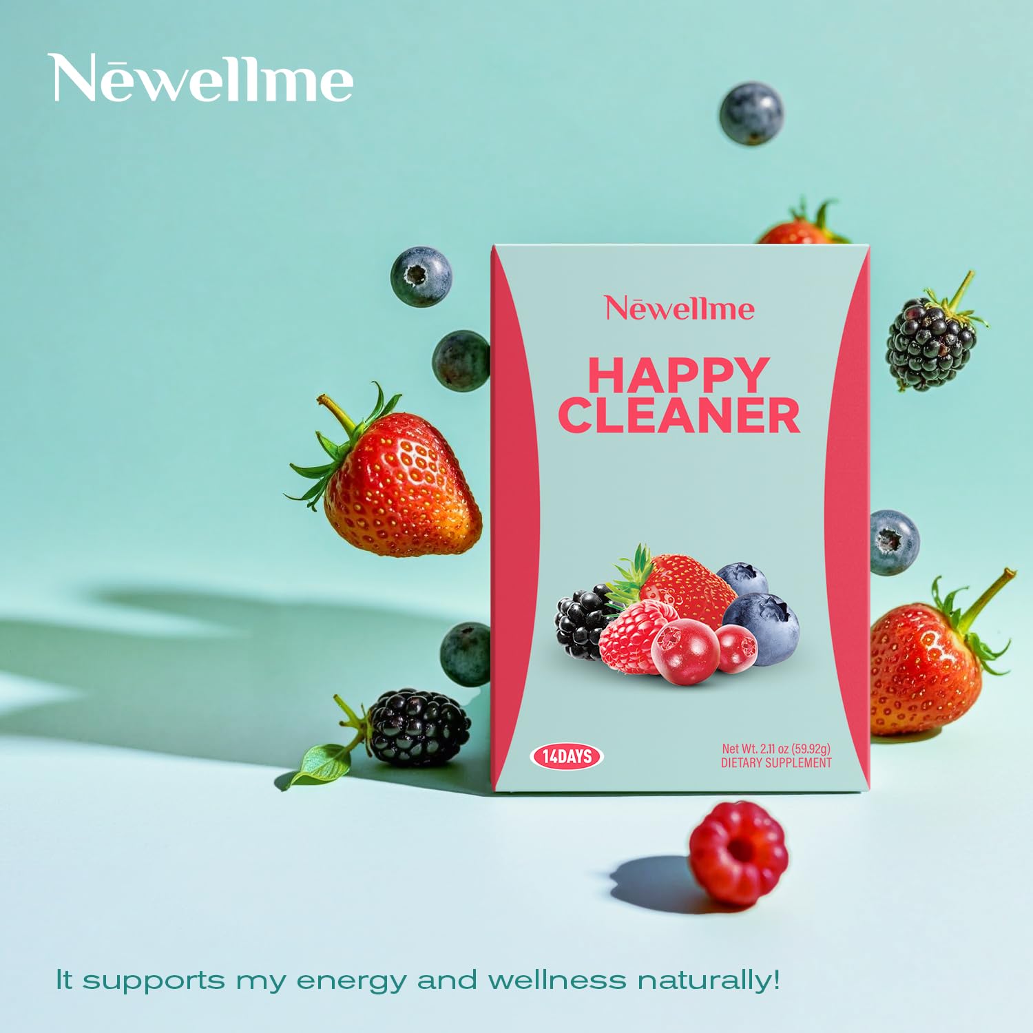 Happy Cleaner Gut Health Superfoods en polvo, sabor a bayas, con fibra  probiótica, prebiótica y de origen vegetal para equilibrar el intestino, ...