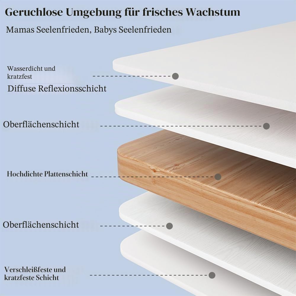 Kinder-Schreibtisch- und Stuhl-Set, höhenverstellbar, Cartoon-Muster, Lerntisch mit Schublade und Buchständer, ergonomischer Schüler-Schreibtisch