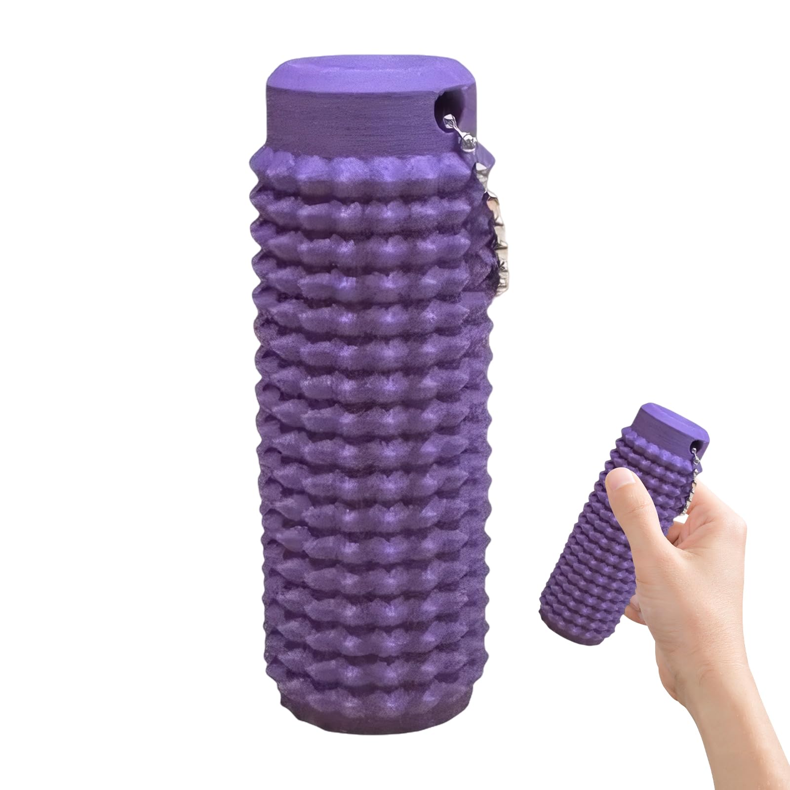 Silent Fidget Toys Keychain,Fidget Roller Keychain,Sensory Stones,Strong and Durable,Easy to Carry,Relieve Stress and Anxiety,Hang on Key Bags,Toys for Children and Adults (Purple)