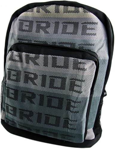 Miniatura 7 de W-POWER JDM Bride Racing Mochila de viaje para laptop, parte inferior marrón con correas de arnés ajustables, Gradación, Correa azul