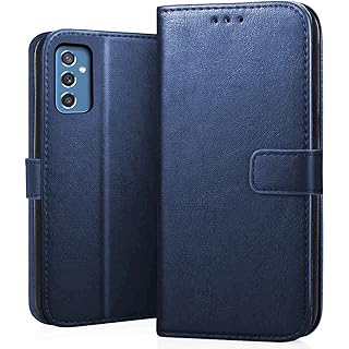 CEDO Galaxy M52 5G Leather Flip Cover - Blue