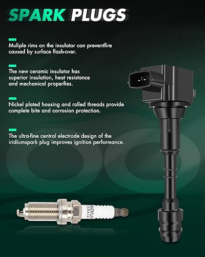 Vista 55 de SCITOO 1 bobinas de encendido con 4 bujías de iridio para Chevrolet 2011-2015 Cruze 1.4L 2016 Cruze Limited 1.4L 2012-2020 Sonic 1.4L 2013-2021 Trax