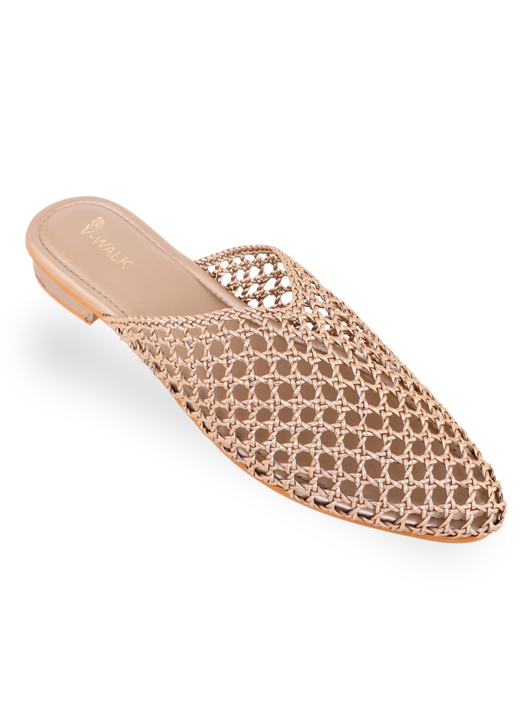 V-WALK Fashion-First Smart-Casuals Comfortable Slip-ons Flat Sandals for Women | Easy-To-Wear Slipon Flats | College, Office, Shopping, Outdoor & Fashion Sandals | Champagne (B0D465H2W1) Amazon Price History, Amazon Price Tracker