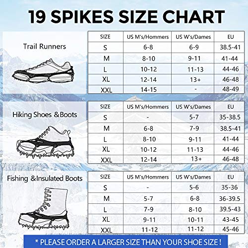 Uelfbaby Ice Snow Grips Traction Cleats Women's Crampons System Safe Protect for Walking, Jogging, or Hiking on Snow and Ice Rose red, Large