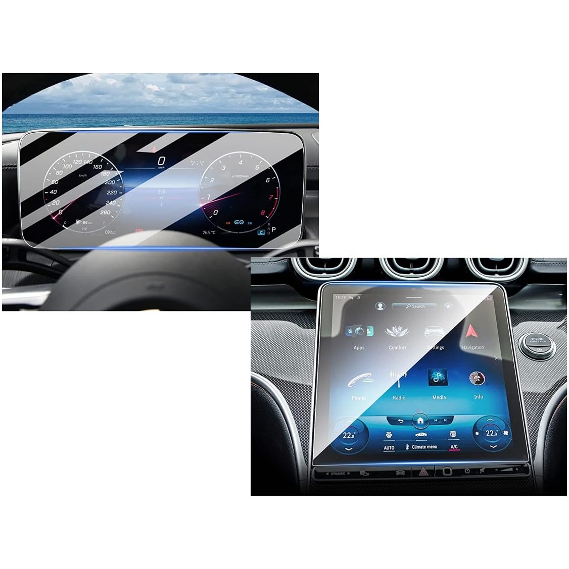 A.K.S.G.Screen Guard Compatible With Mercedes GLC 300 2023 Cluster & Infotainment Combo 10.1 Inch [2022-Running] Not a Tempered Glass [Transparent] [Pack of 1] (B0C71C6YNK) Amazon Price History, Amazon Price Tracker